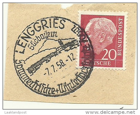 BRD Briefstuck Sonderstempel Lenggries Sudbayern Sommerhische + Winter 7/7/1958 - Frankeermachines (EMA)