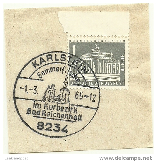 BRD Briefstuck Sonderstempel Karlstein 8234 Sommerfrisxhe Im Kurbezirk Bad Reichenhall 1/3/1965 - Frankeermachines (EMA)
