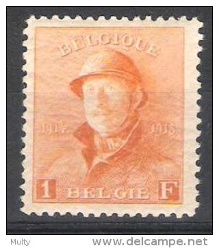 Belgie OCB 175 (*) - 1919-1920  Cascos De Trinchera