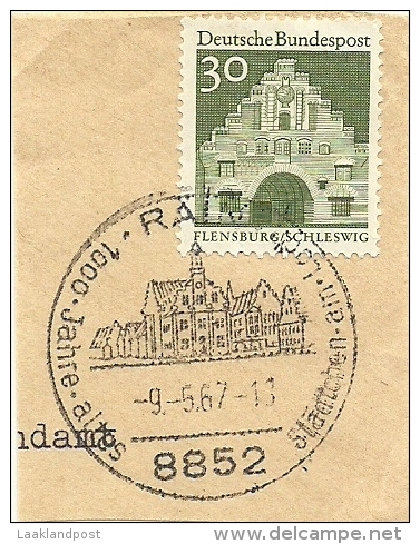 BRD Briefstuck Sonderstempel  Rain 8852 1000 Jahre Altes Stadtchen Am Lohr 9/5/1967 - Frankeermachines (EMA)