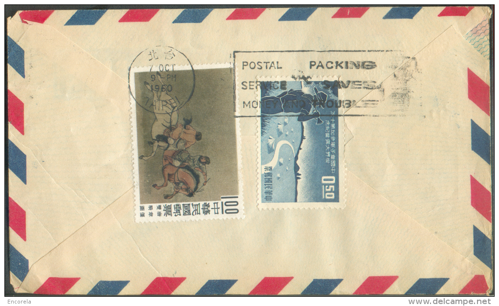 Lettre Par Avion De TAIPEI Le 7 Octobre 1960 Vers Bruxelles  - 9414 - Cartas & Documentos