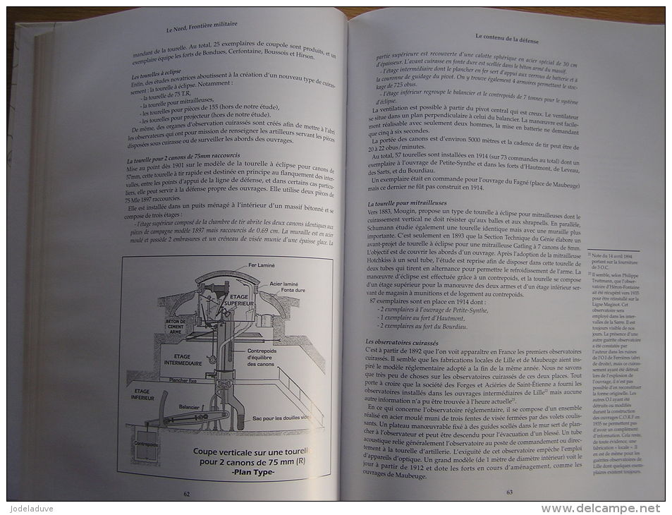 LE NORD FRONTIERE MILITAIRE Tome 1 Guerre France 1874 1914 Zuydcoote Givet Rocroi Hirson Calais Longwy Arras Sedan
