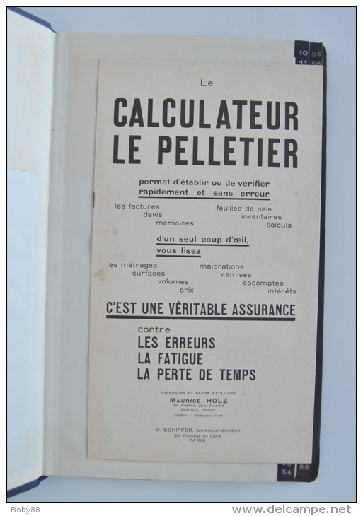 Calculateur Le Pelletier Pour Vérifier Rapidement Les Calculs Par Maurice HOLZ - 45Y8 - Autres & Non Classés