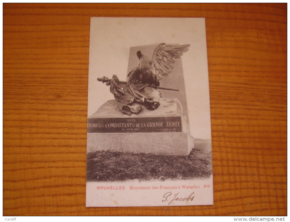 Précurseur :Monument Aux Morts Des Français à Waterloo à Bruxelles ; Aigle Blessé; Tarif Imprimé 5c De Belgique .2 Scans - Monuments Aux Morts