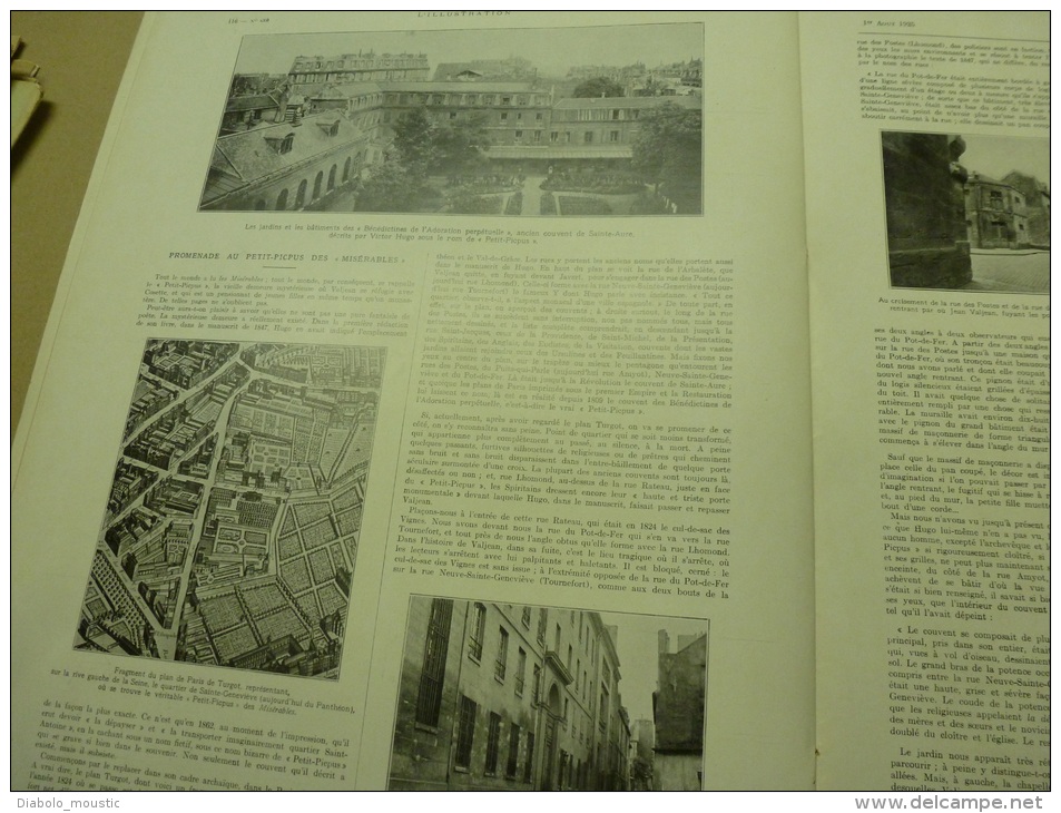 01.08.1925 : Vizille Site Historique; Le PETIT-PICPUS Des Misérables ; La Rue Du Pot-de-Fer; La Rue De L'Arbalète...etc - L'Illustration