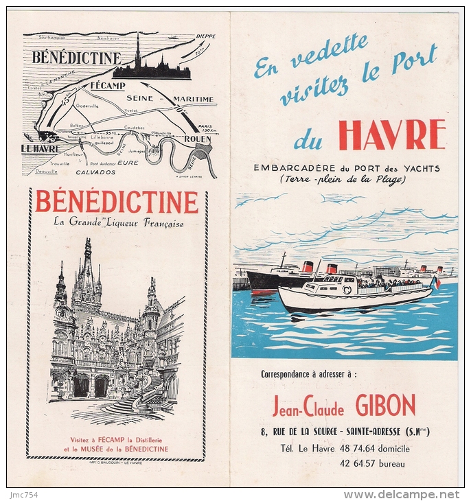 LE HAVRE Visite Du Port + Pub BENEDICTINE - Publicités