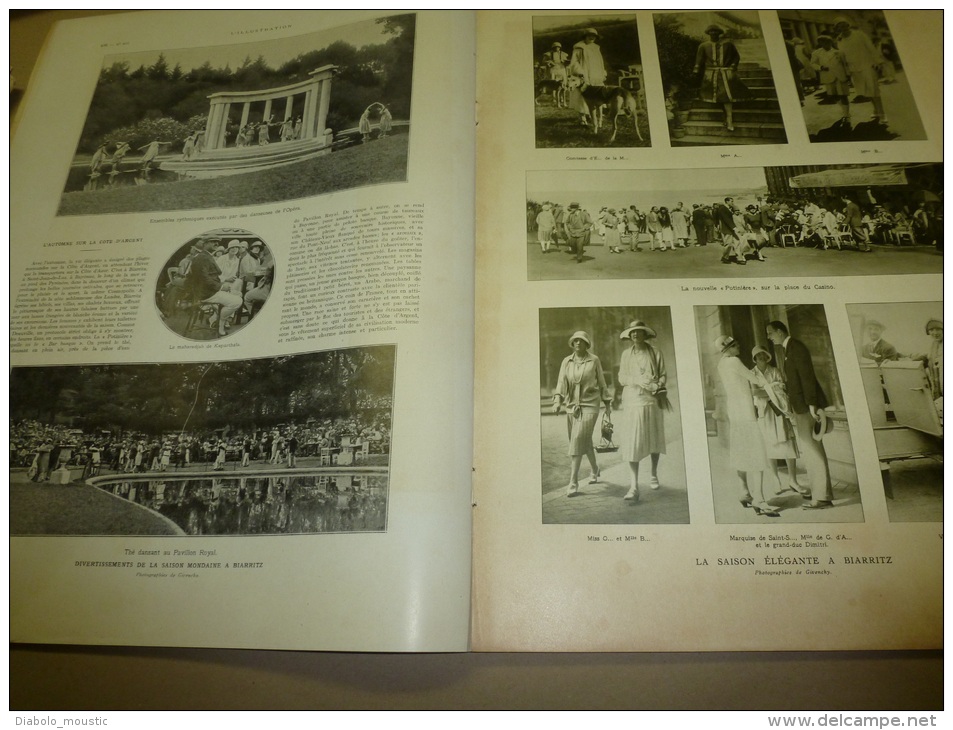 17.10.1925 : Art Décoratif Indigène Au Centre-Afrique; Lumière-son;BIARRITZ Mondaine;BAYONNE Rue Port-Neuf;Bétheniville - L'Illustration