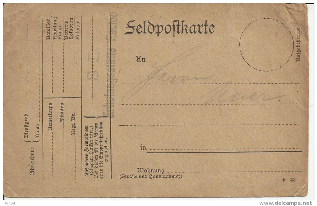 PRIMERA GUERRA MUNDIAL CORREO MILITAR FRANQUICIA 1915 - WO1