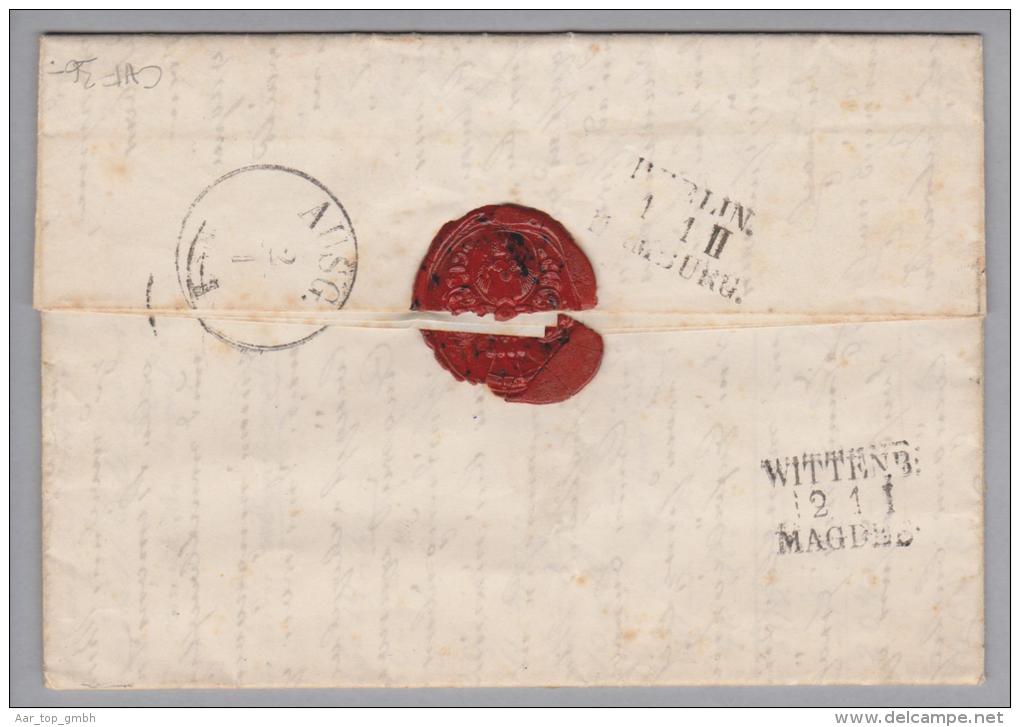 Preussen 1853-01-01 Berlin Brief Nach Volstrof Altmark Mit Paar 2x 1 Silbergroschen Bahn-O - Storia Postale