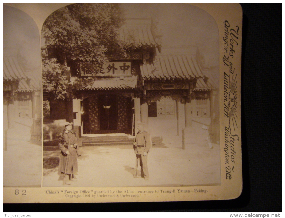 Chine - China's "Foreign Office" Guarded By The Abies, Entrance To Tsung-li Yamen, Peking, 1901 - Photos Stéréoscopiques