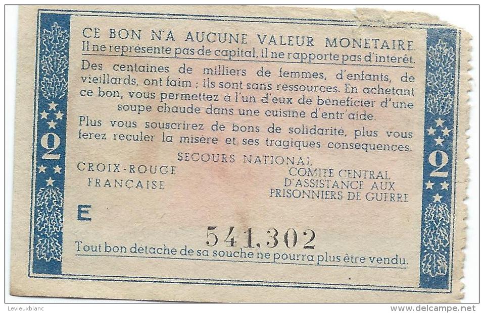 Bon De Solidarité/Occupation/PETAIN/2 Francs/1940-1944            BIL106 - Bonds & Basic Needs