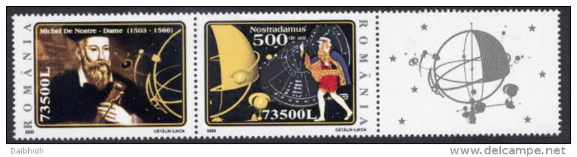 ROMANIA 2003 500th Anniversary Of Nostradamus MNH / **.  Michel 5751-52 Zf - Ungebraucht