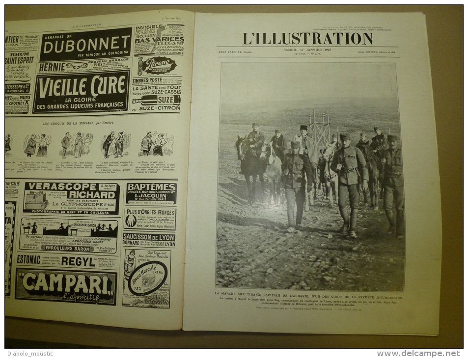 17.01.1925 : Procès SADOUL;Franchet-d'Espèrey Et L'Afrique (impt Docum.); DANCINGS;Les Impressionnistes; NEPAL;Arneke - L'Illustration
