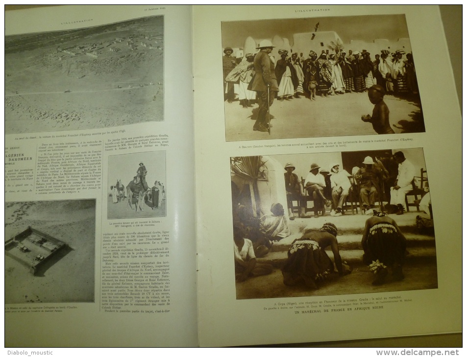 17.01.1925 : Procès SADOUL;Franchet-d'Espèrey Et L'Afrique (impt Docum.); DANCINGS;Les Impressionnistes; NEPAL;Arneke - L'Illustration