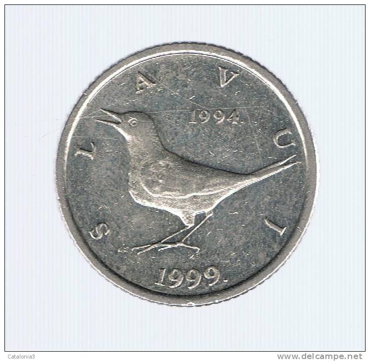 CROATIA - CROACIA -  1 Kuna 1999  KM9.2  - Nightingale Animal Coin - - Croatie