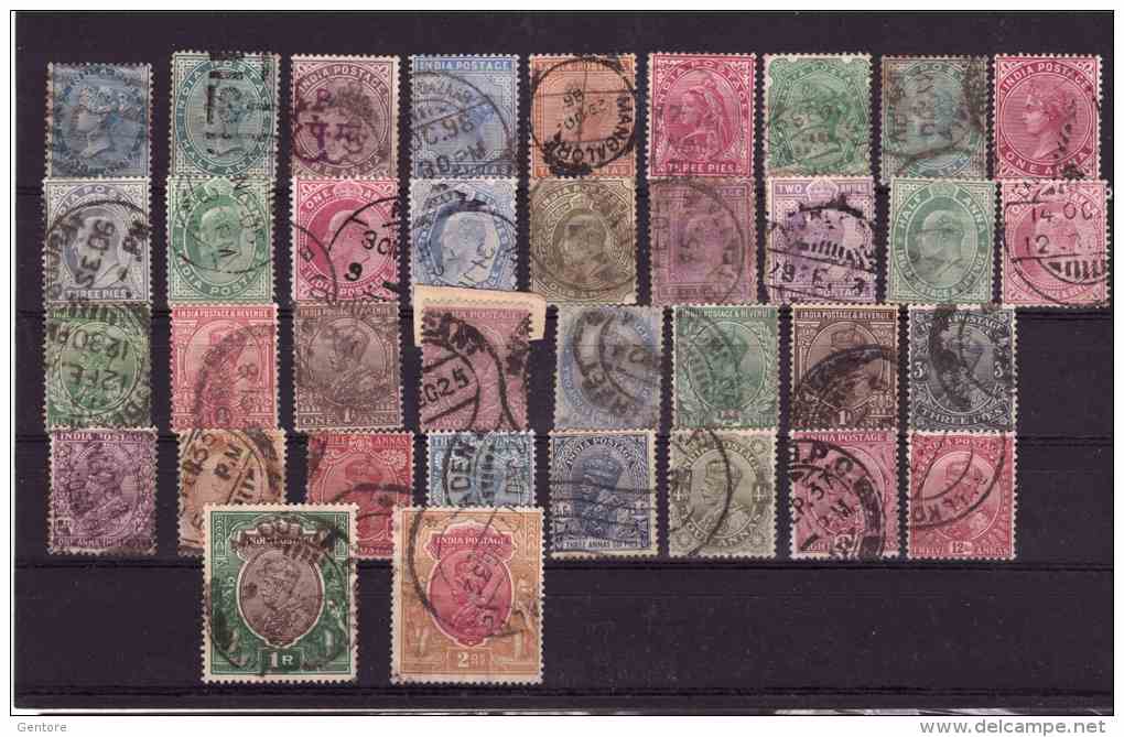 INDIA  1900-1943 Selection Of 65 Early Fine Used Stamp, All Different - 1882-1901 Empire