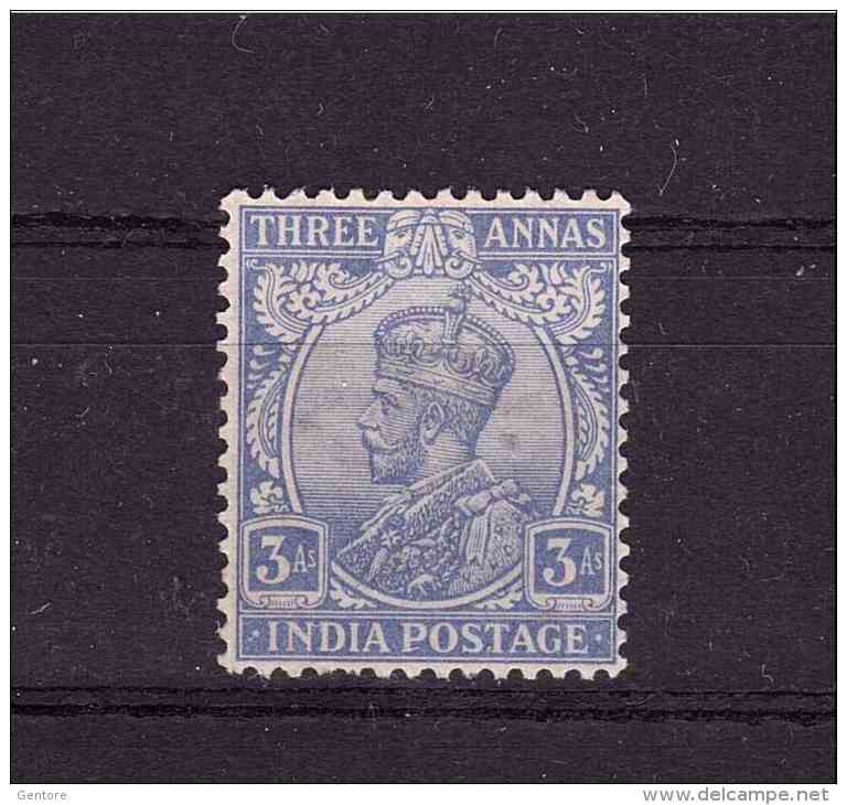 INDIA  1911 King George V 3 Annas Yvert Cat. N° 86 Mint Never Hinged ** - 1882-1901 Empire