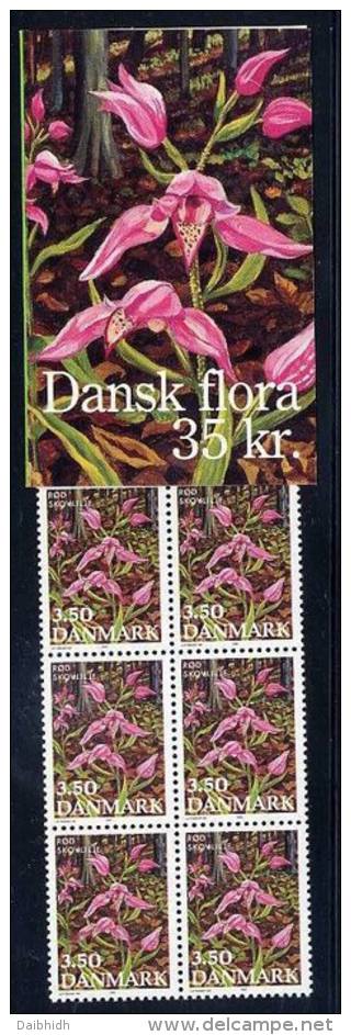 DENMARK 1990 Flowers 3.50 Kr In Complete Booklet MNH / **.  Michel 982 MH - Cuadernillos