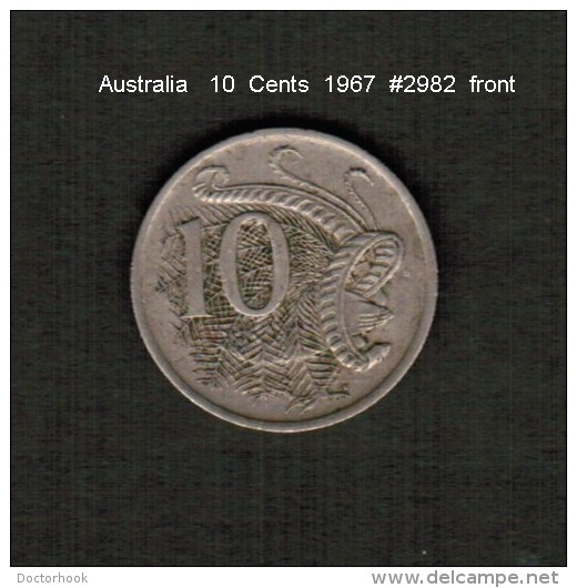 AUSTRALIA    10  CENTS  1967  (KM # 65) - 10 Cents