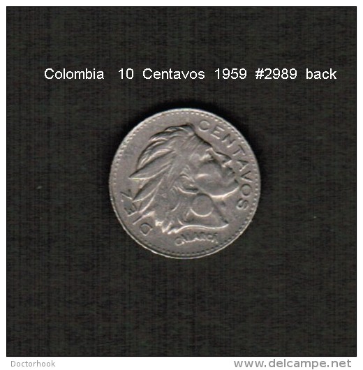 COLOMBIA    10  CENTAVOS  1959  (KM # 212.2) - Kolumbien
