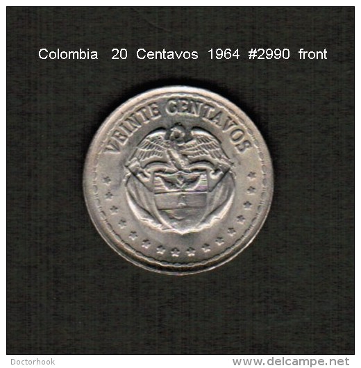 COLOMBIA    20  CENTAVOS  1964  (KM # 215.2) - Colombia