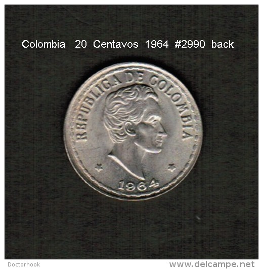 COLOMBIA    20  CENTAVOS  1964  (KM # 215.2) - Kolumbien