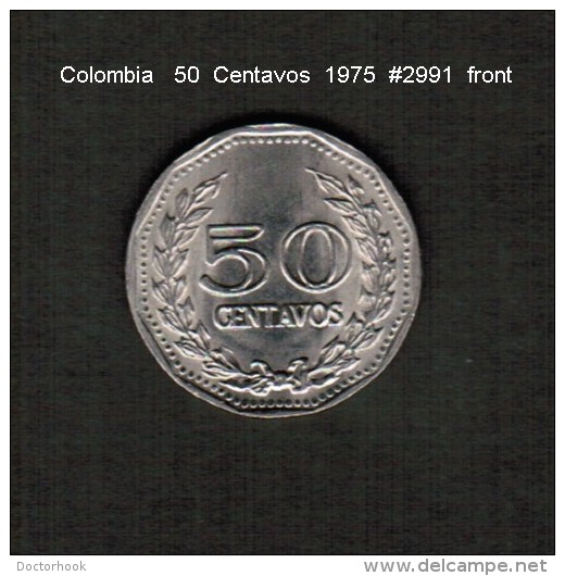 COLOMBIA    50  CENTAVOS  1975  (KM # 244.1) - Kolumbien