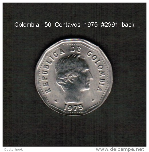 COLOMBIA    50  CENTAVOS  1975  (KM # 244.1) - Kolumbien