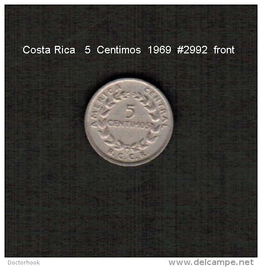 COSTA RICA    5  CENTIMOS  1969  (KM # 184.2) - Costa Rica