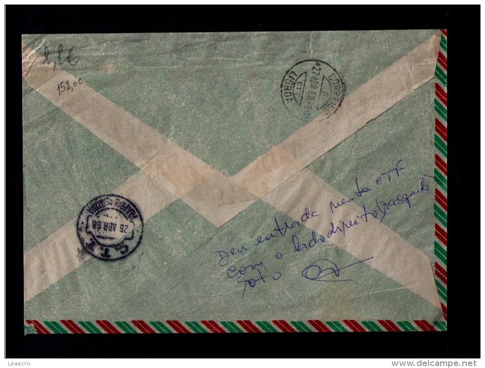 MACAO Macau Portugal Airmail Cover Registered SERVICE DES POSTES 1968 Gc825 - Sonstige & Ohne Zuordnung