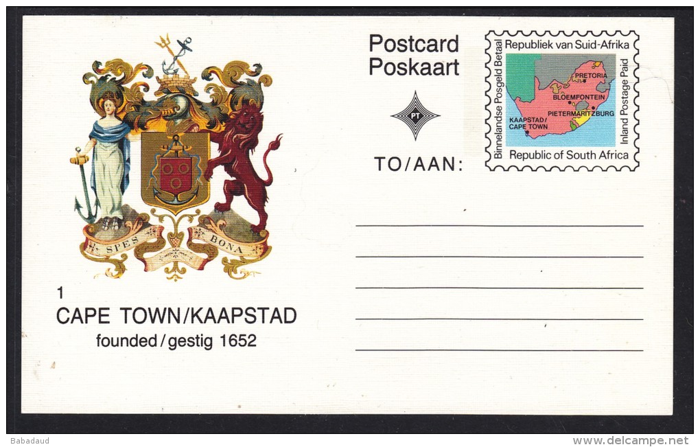 SOUTH AFRICA: Inland Postage Paid, Postcards PRETORIA, BLOEMFONTEIN, PIETERMARITZBURG,CAPE TOWN[ - Unused Stamps