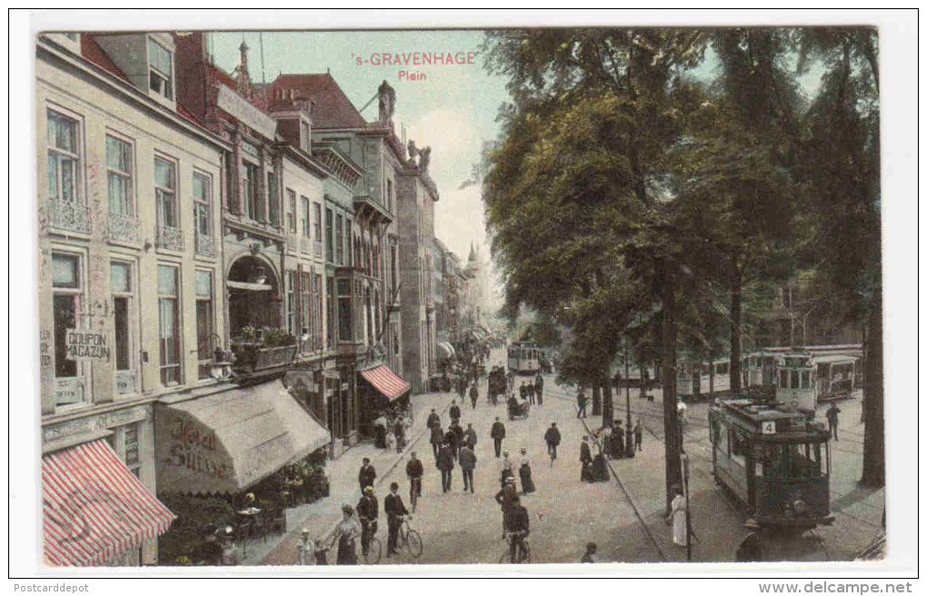 Plein Streetcar Den Haag The Hague 's-Gravenhage Netherlands 1910c Postcard - Den Haag ('s-Gravenhage)