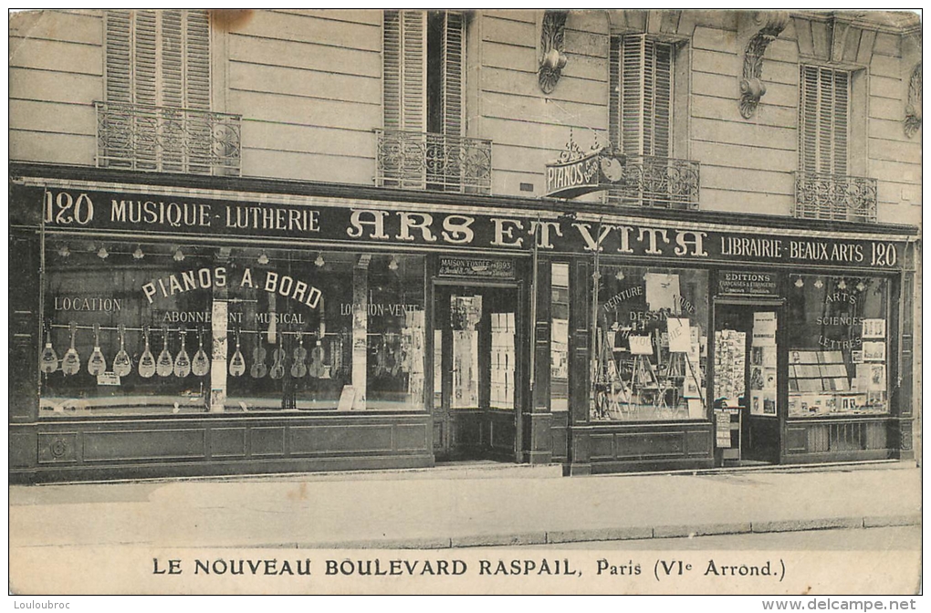 75 PARIS VI LE NOUVEAU BOULEVARD RASPAIL MAGASIN D'INSTRUMENTS DE MUSIQUE ET LUTHERIE - Arrondissement: 06