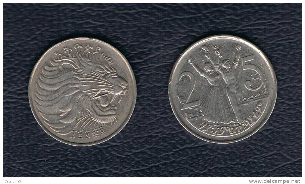 ETIOPIA / ETHIOPIA  -  25 Cent 1977   KM46 - Etiopía