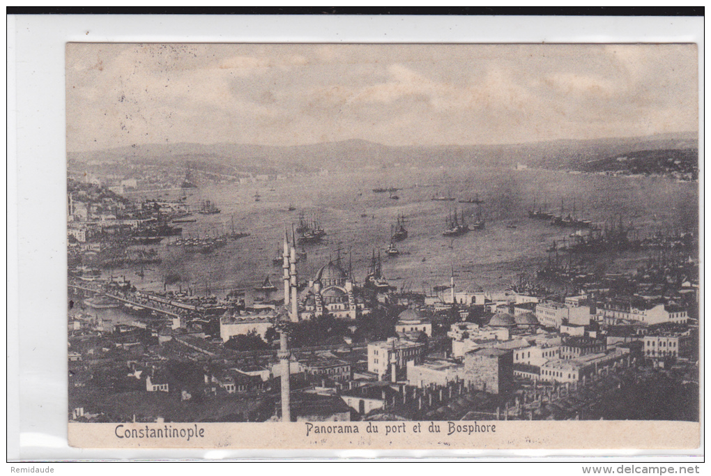 TURQUIE - 1903 - CARTE POSTALE De CONSTANTINOPLE Pour VICHY - TYPE BLANC - Briefe U. Dokumente