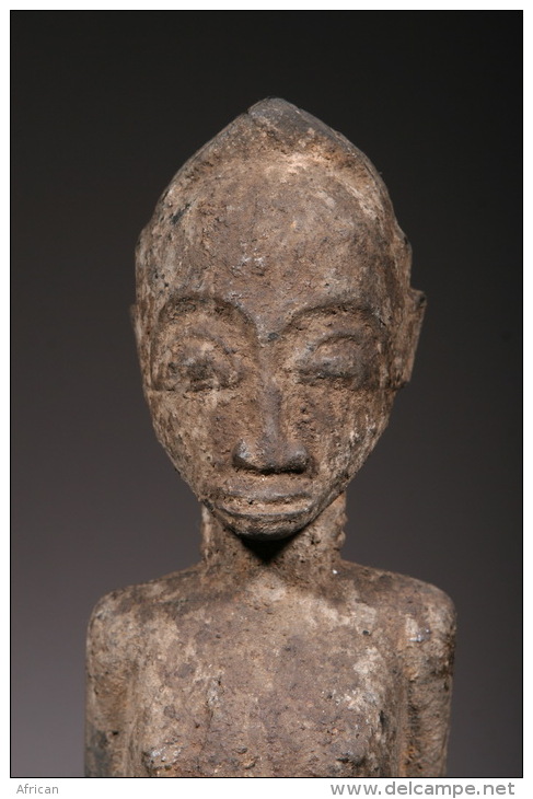 Art Africain Statuette D´autel Baoulé - African Art