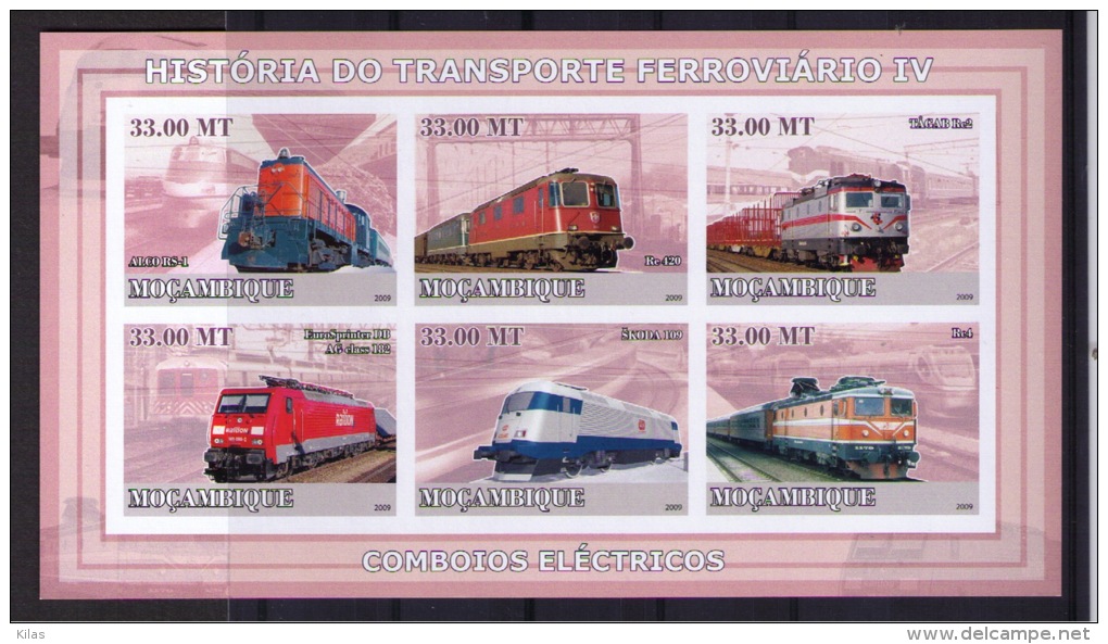 MOZAMBIQUE 2009 TRANSPORT RAIL HISTORY IV (IMPERFORATED) - Tram