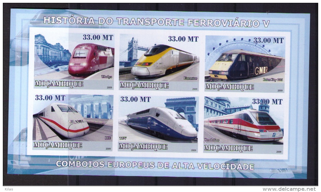 MOZAMBIQUE 2009 TRANSPORT RAIL HISTORY IV (IMPERFORATED) - Tranvie