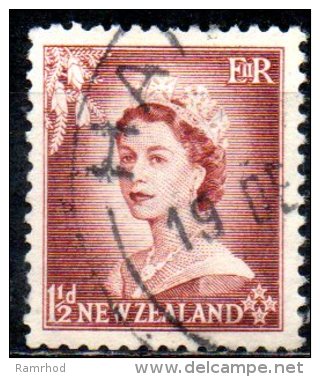 NEW ZEALAND 1953 Queen Elizabeth II  -11/2d. - Brown FU - Used Stamps
