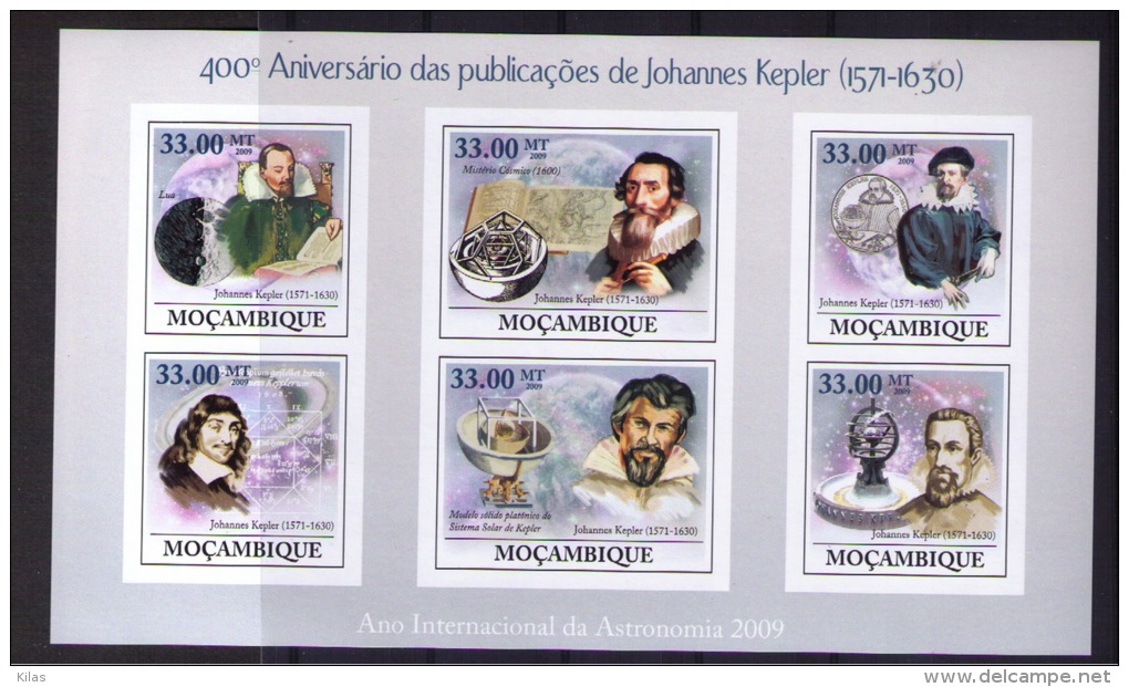 MOZAMBIQUE  2009 400th BIRTHDAY OF JOHANNES KEPLER PUBLICATIONS (IMPERFORATED) - Explorers