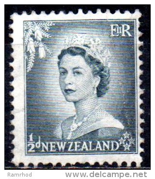 NEW ZEALAND 1953 Queen Elizabeth II  - 1/2d - Black FU - Used Stamps