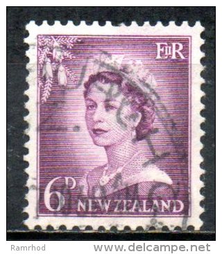 NEW ZEALAND 1955 - Queen Elizabeth II  -6d. - Purple   FU - Gebruikt