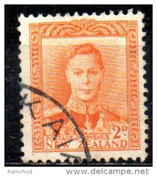 NEW ZEALAND 1938 King George VI - 2d. - Orange  FU - Used Stamps