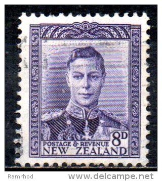 NEW ZEALAND 1938 King George VI - 8d. - Violet  FU - Used Stamps