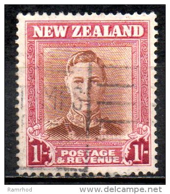 NEW ZEALAND 1938 King George VI - 1s. - Brown And Red  FU - Unused Stamps