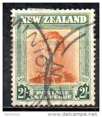 NEW ZEALAND 1938 King George VI  - 2s. - Orange And Green  FU CREASED CHEAP PRICE - Unused Stamps