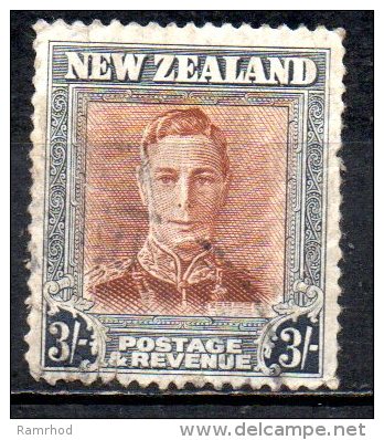 NEW ZEALAND 1938 King George VI  - 3s. - Brown And Grey   FU SPACFILLER CHEAP PRICE - Ongebruikt