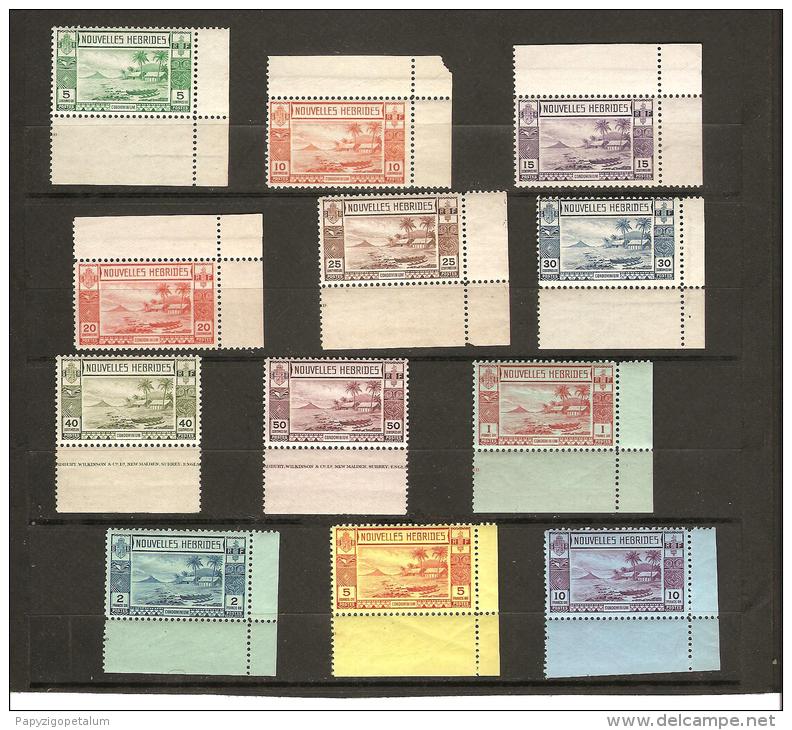 TIMBRES DE 1938 SANS FILIGRANE  N° 100**  à  111* - Neufs