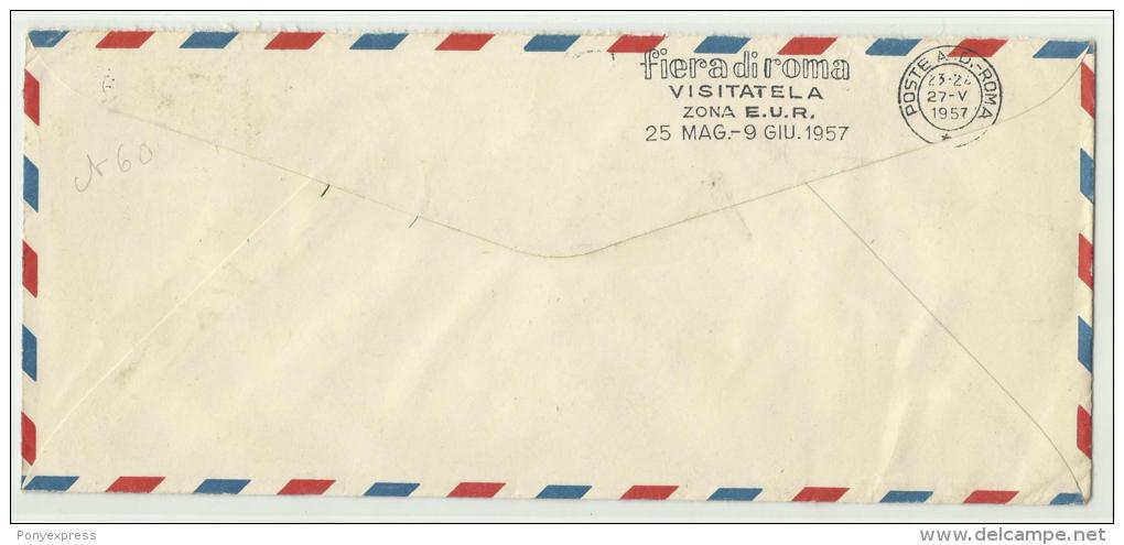 Entier Air Mail + Timbres Sur Lettre Pour L'ONU Rome De Honolulu 1957 - Hawai