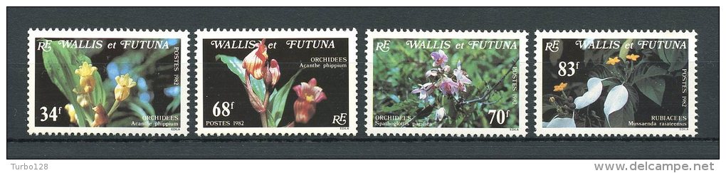 WALLIS FUTUNA 1982 N° 286 à 289** Neufs = MNH Superbes Cote 9.50 € Fleurs Flowers Orchidées Flore - Neufs